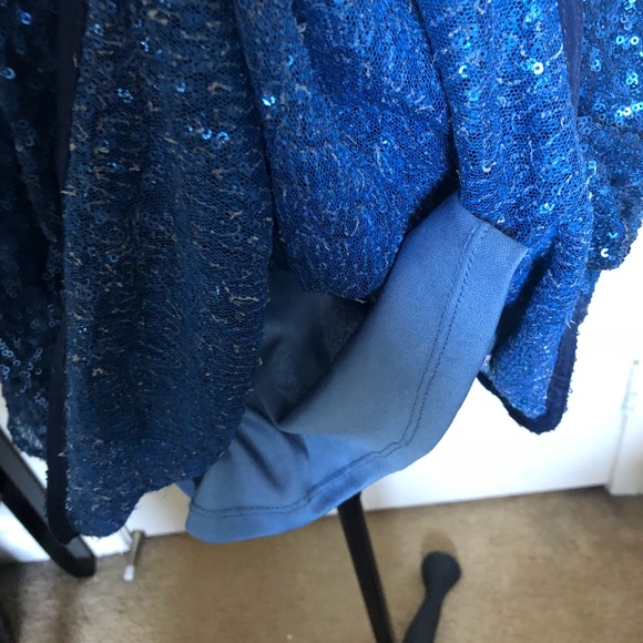 Blue Sequins Dress Size medium - Picture 5 of 7